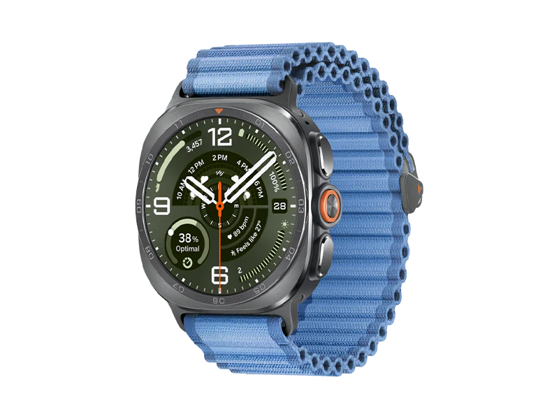 Samsung Galaxy Watch Ultra2 (47mm, Titanium Silver, Trail, Blue, M/L)