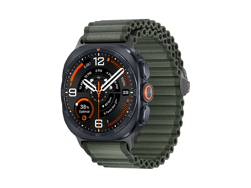 Samsung Galaxy Watch Ultra2 (47mm, Titanium Gray, Trail, Olive, M/L)