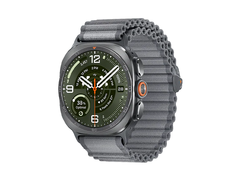 Samsung Galaxy Watch Ultra2 (47mm, Titanium Silver, Trail, Gray, M/L)