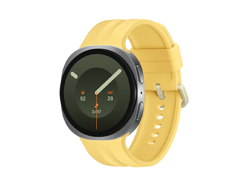 Samsung Galaxy Watch9 (44mm, Silver, Sport, Yellow, M/L)