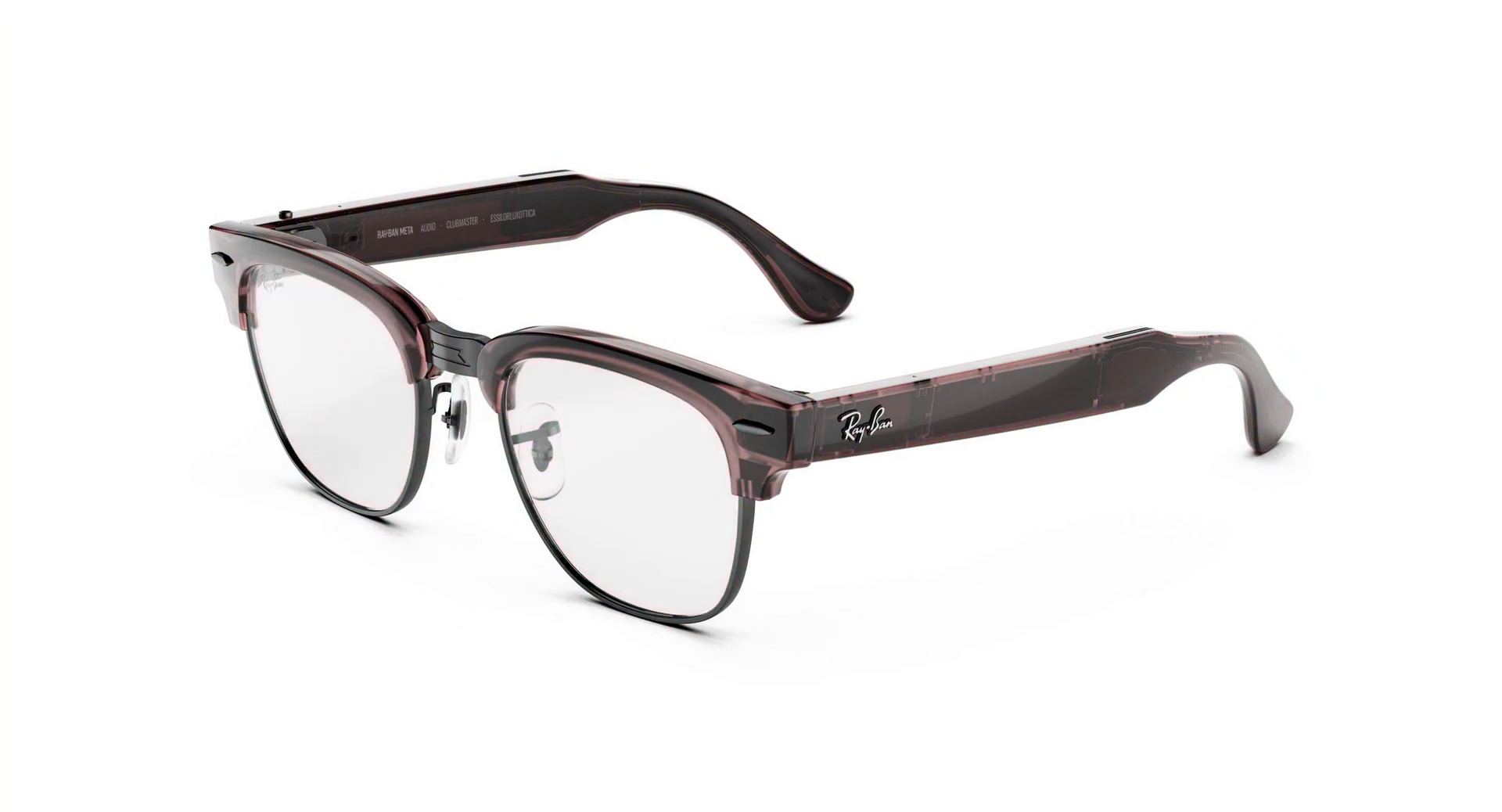 Умные очки Ray-Ban Meta (Audio) (Clubmaster, Transparent Orchid, Transitions, Ruby, T156/S51)
