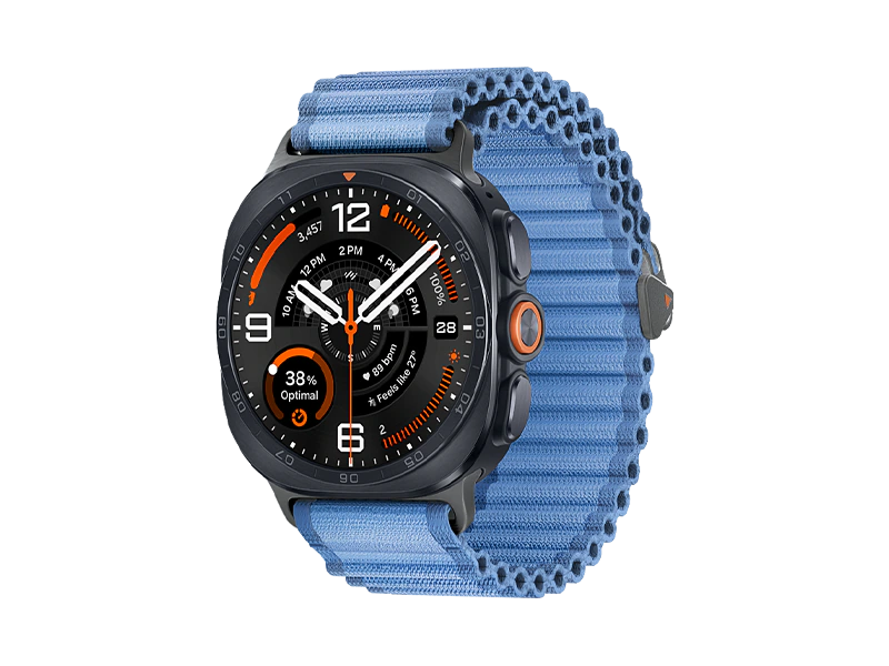 Samsung Galaxy Watch Ultra2 (47mm, Titanium Gray, Trail, Blue, M/L)