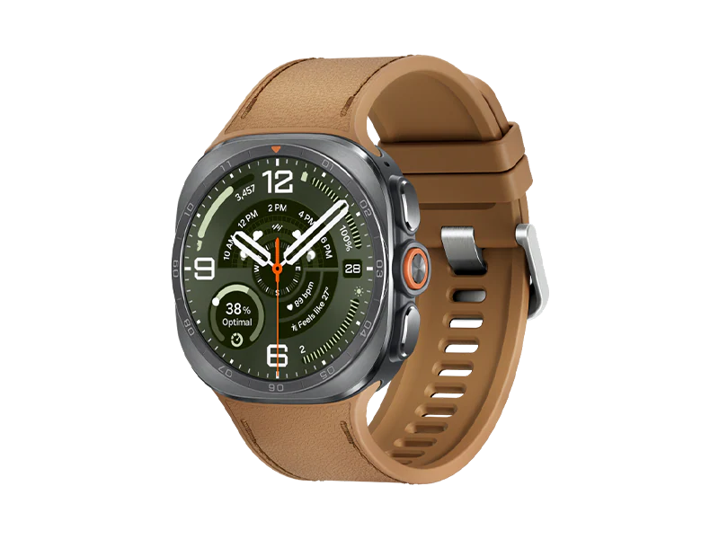 Samsung Galaxy Watch Ultra2 (47mm, Titanium Silver, Peakform, Camel, M/L)
