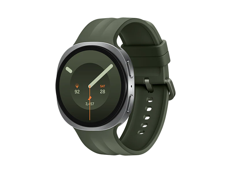 Samsung Galaxy Watch9 (44mm, Silver, Sport, Olive, S/M)