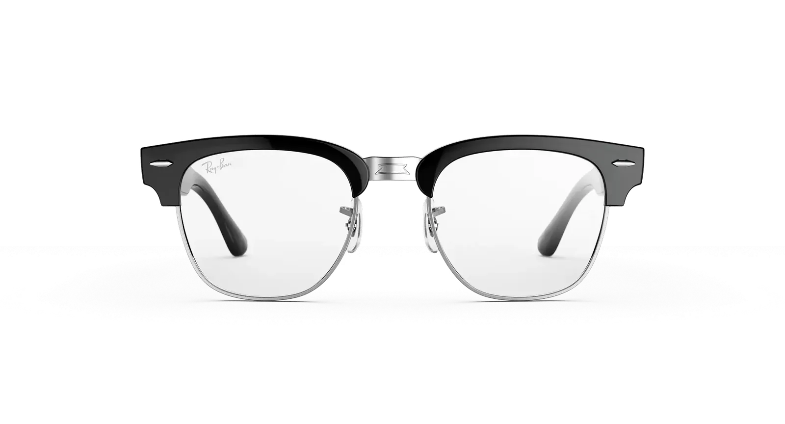 Clubmaster Shiny Black Clear 2