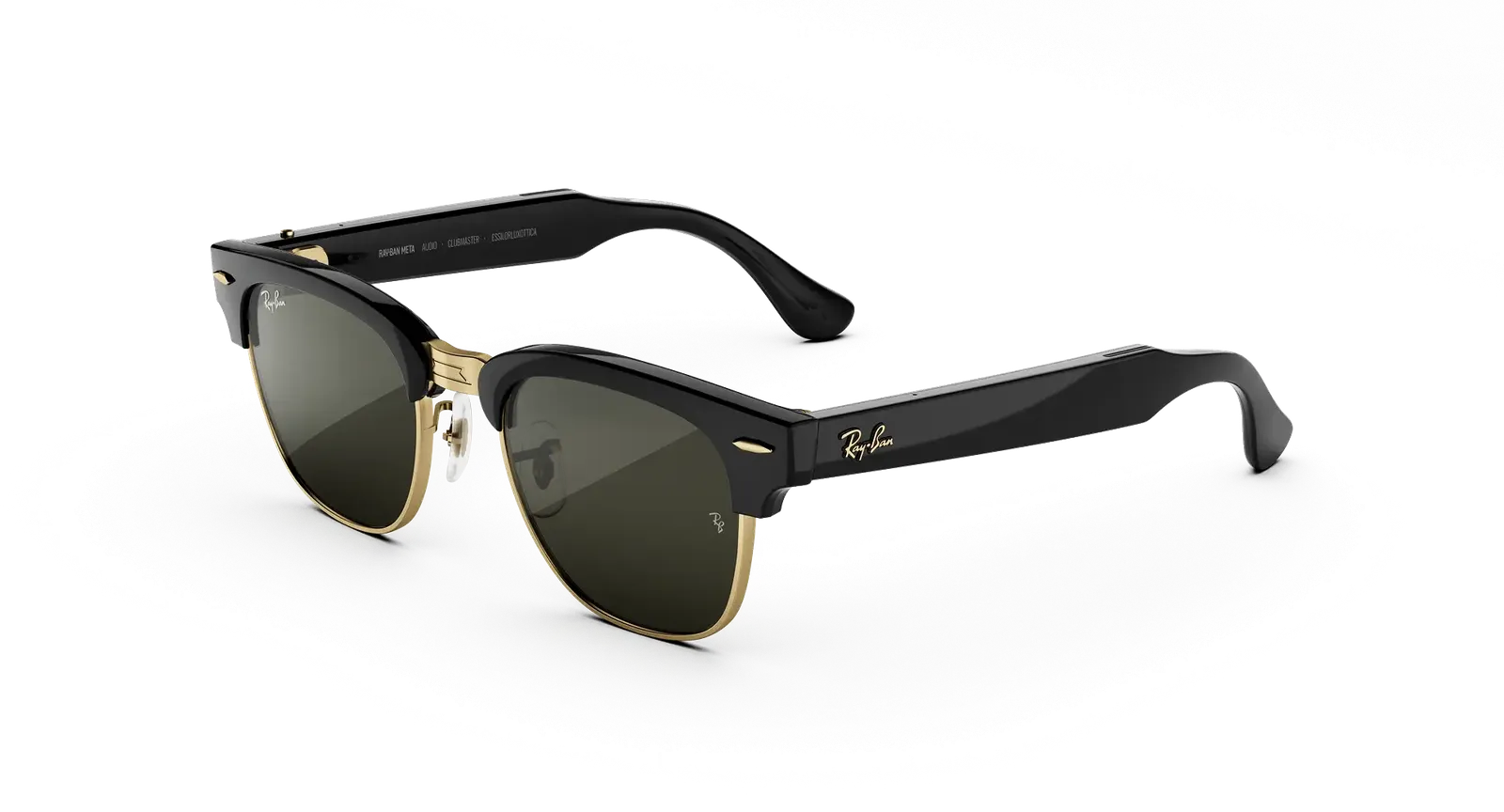 Умные очки Ray-Ban Meta (Audio) (Clubmaster, Shiny Black on Gold, G15, Green, T156/S51)