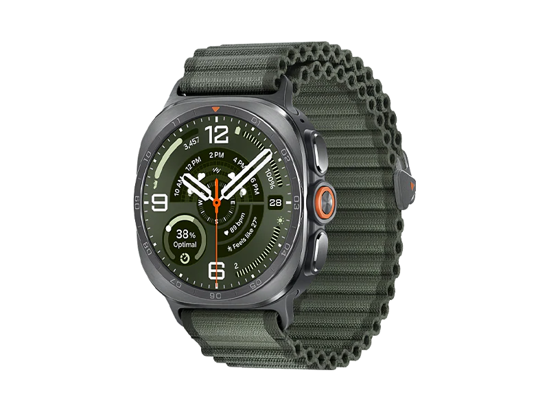 Samsung Galaxy Watch Ultra2 (47mm, Titanium Silver, Trail, Olive, M/L)