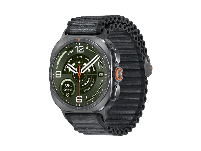 Samsung Galaxy Watch Ultra2 (47mm, Titanium Silver, Trail, Black, M/L)