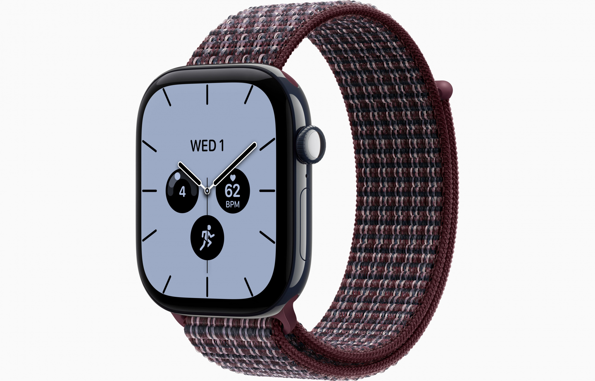 Apple Watch Series 12 (46mm, Night Blue, Sport Loop, Burgundy Plaid, One Size)