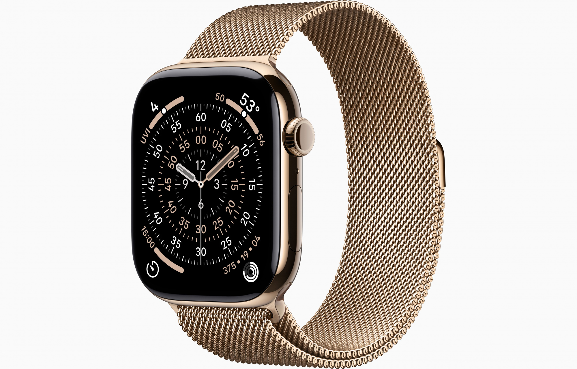 Apple Watch Series 11 (46mm, Gold Titanium, Milanese Loop, Gold, M/L)