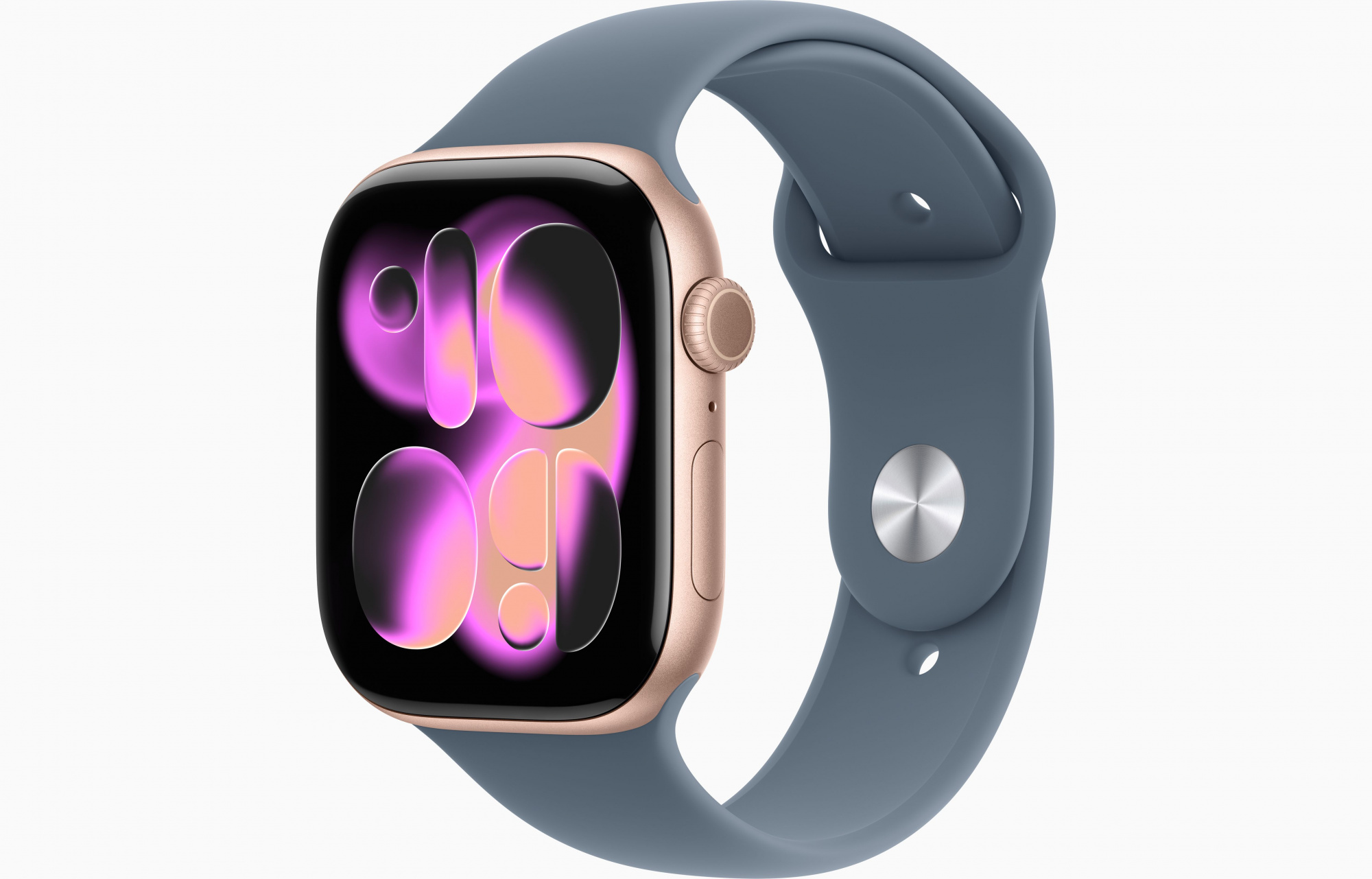 Apple Watch Series 11 (46mm, Rose Gold, Sport Band, Anchor Blue, M/L)