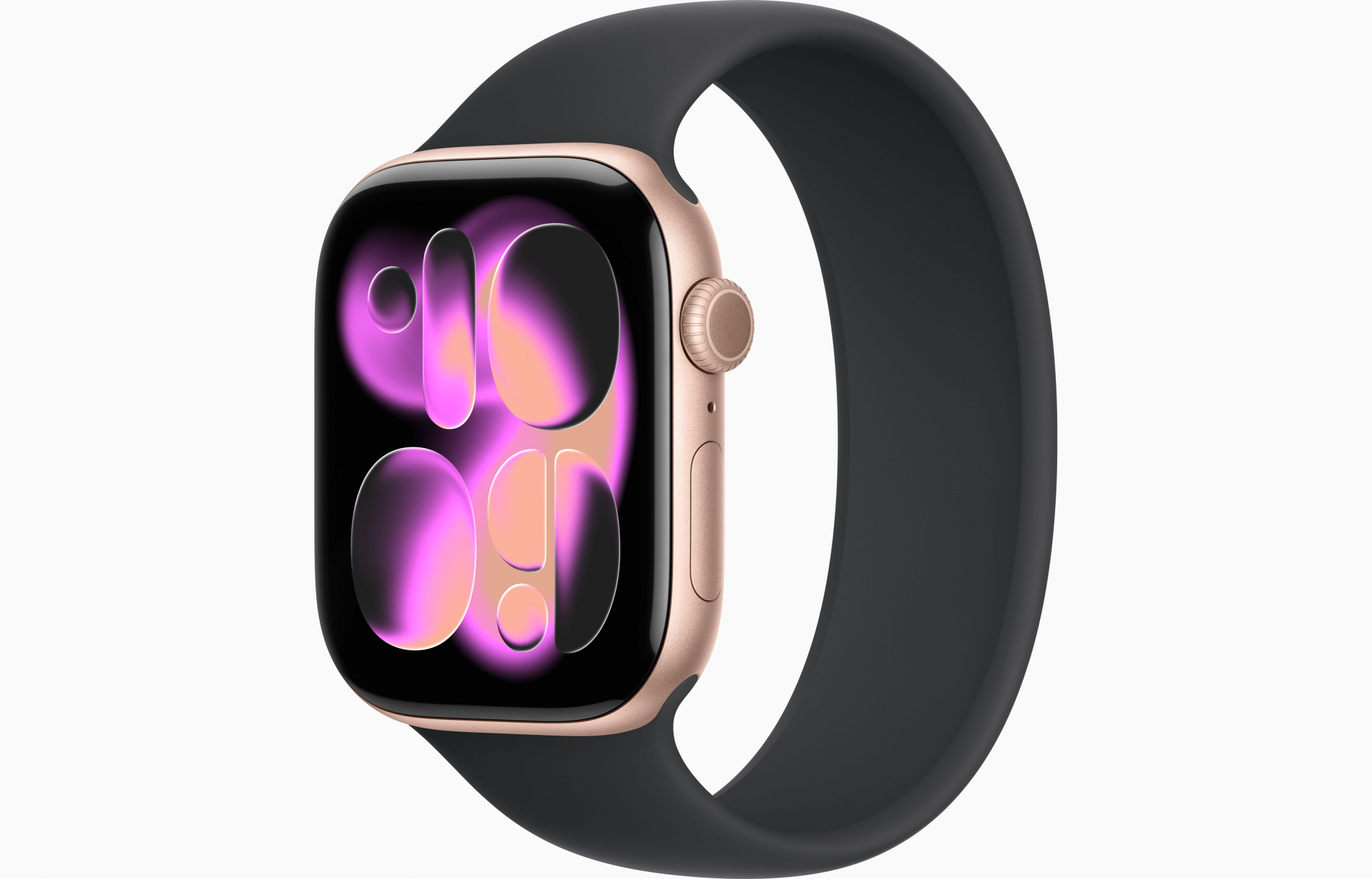 Apple Watch Series 11 (46mm, Rose Gold, Solo Loop, Black, One Size)