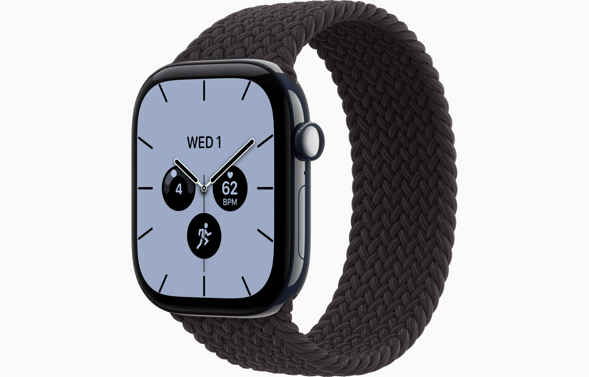Apple Watch Series 12 (46mm, Night Blue, Braided Solo Loop, Black, One Size)
