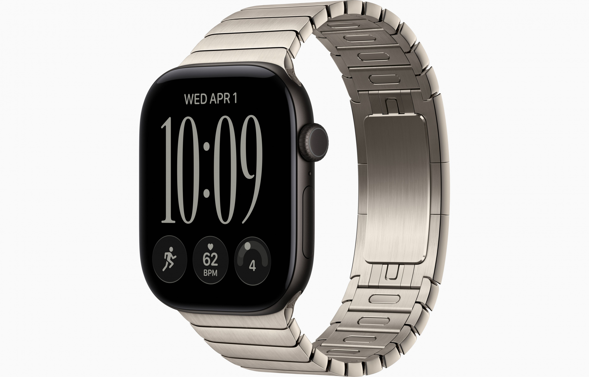 Apple Watch Series 12 (46mm, Black, Link Bracelet, Natural, One Size)