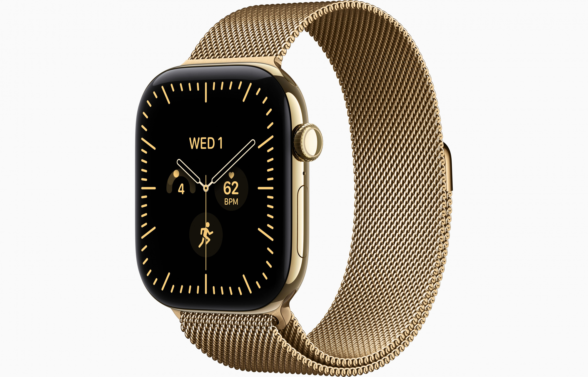 Apple Watch Series 12 (46mm, Radiant Gold, Milanese Loop, Radiant Gold, S/M)