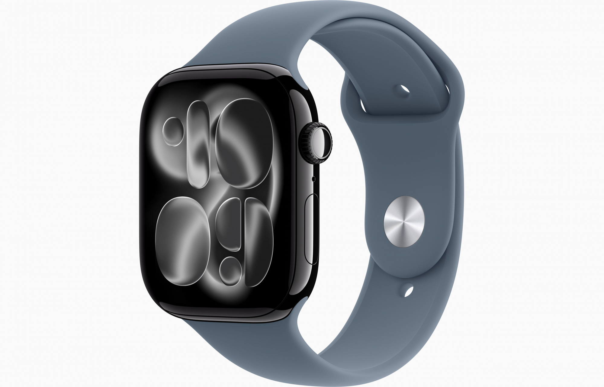 Apple Watch Series 11 (42mm, Jet Black, Sport Band, Anchor Blue, M/L)