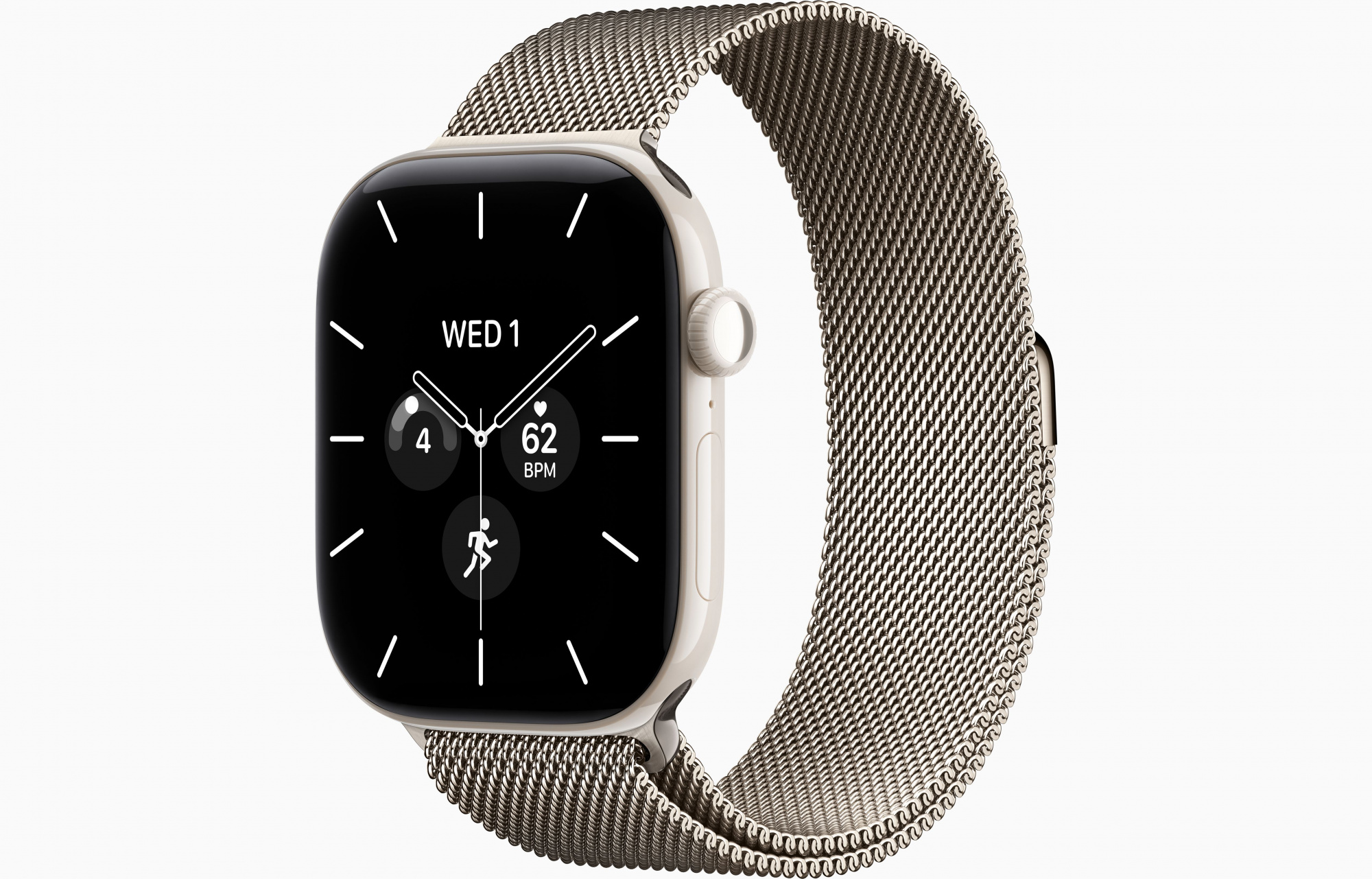 Apple Watch Series 12 (46mm, Pearl White, Milanese Loop, Natural, M/L)
