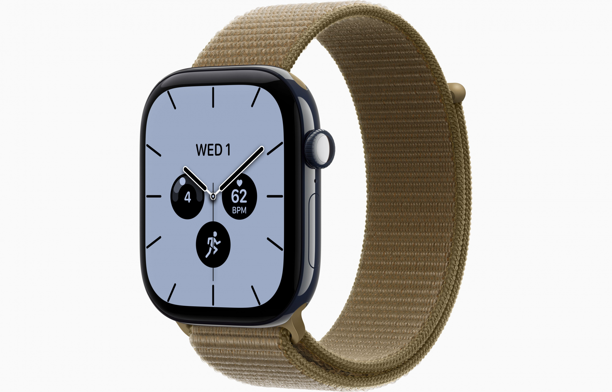 Apple Watch Series 12 (46mm, Night Blue, Sport Loop, Olive, One Size)