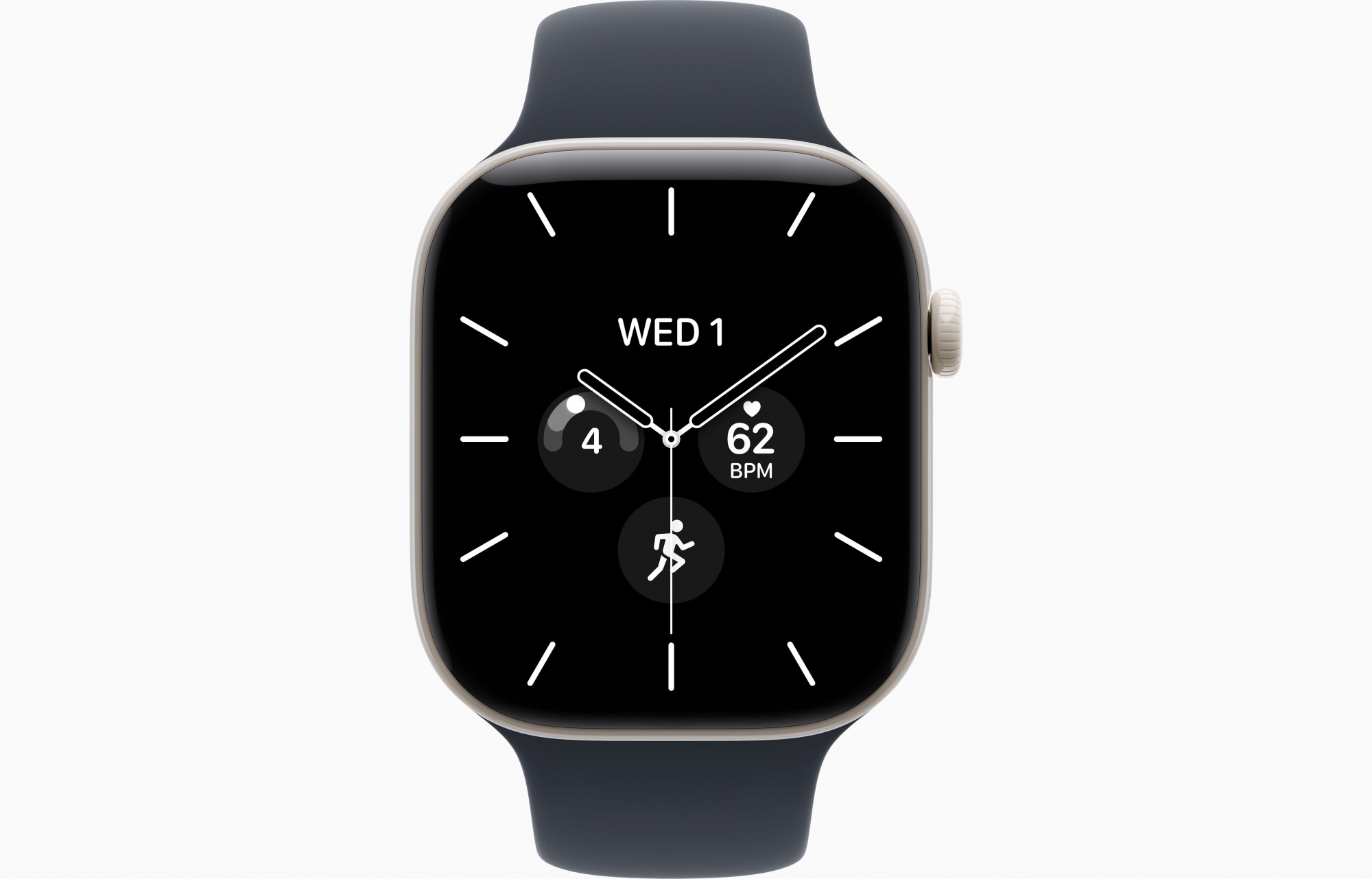 Pearl White Sport Band Navy Blue 2