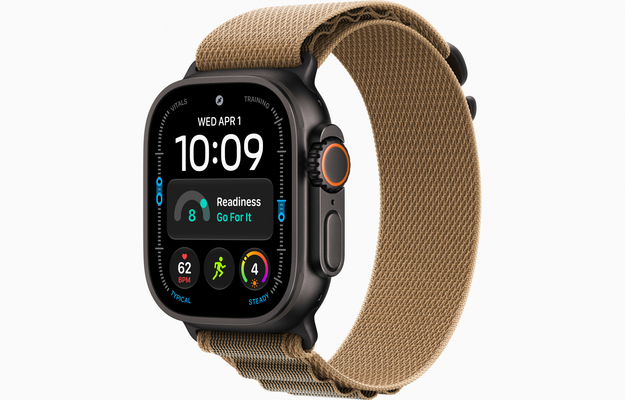 Apple Watch Ultra 4 (49mm, Black Titanium, Alpine Loop, Desert, S)