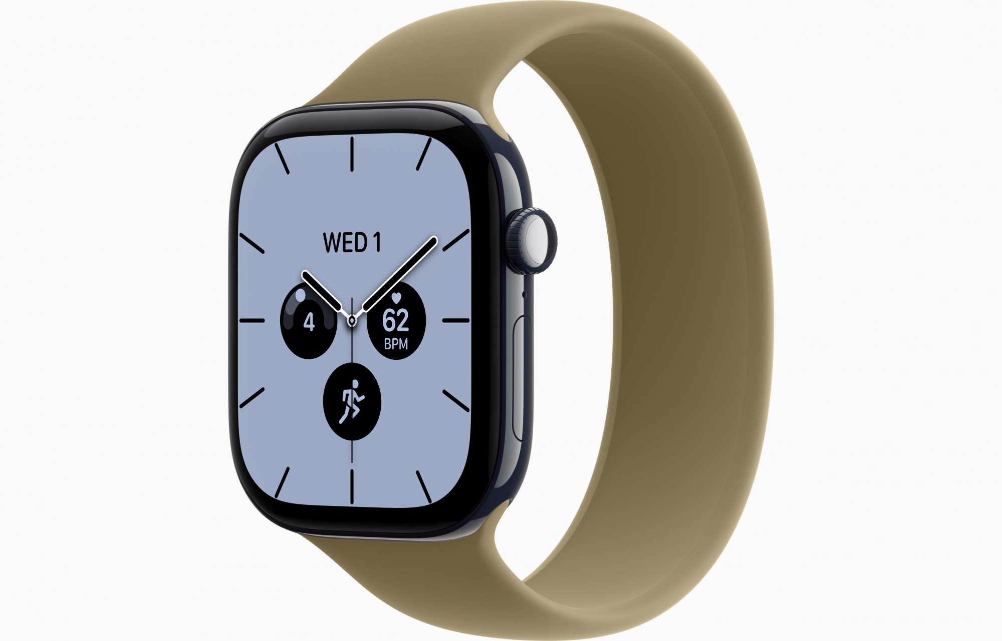 Apple Watch Series 12 (46mm, Night Blue, Solo Loop, Olive, One Size)
