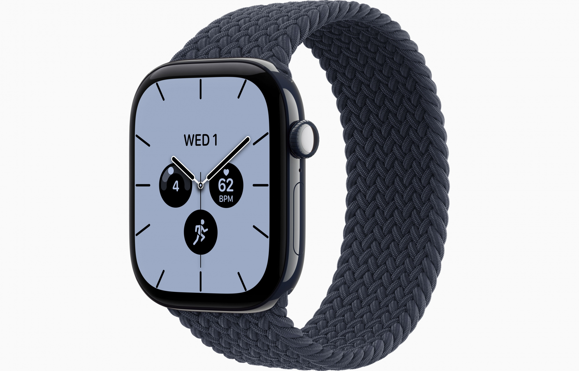 Apple Watch Series 12 (46mm, Night Blue, Braided Solo Loop, Navy Blue, One Size)