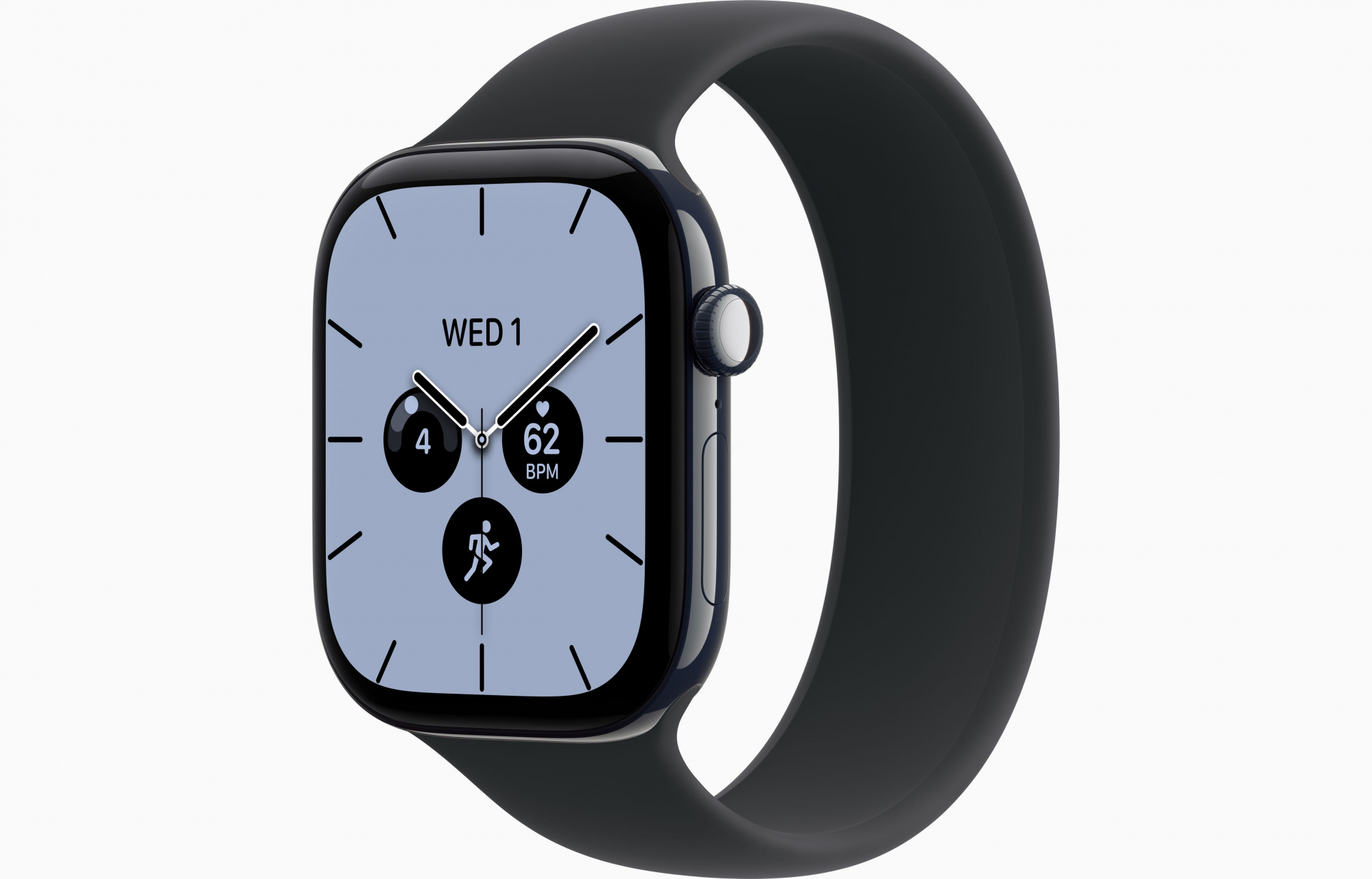 Apple Watch Series 12 (46mm, Night Blue, Solo Loop, Black, One Size)