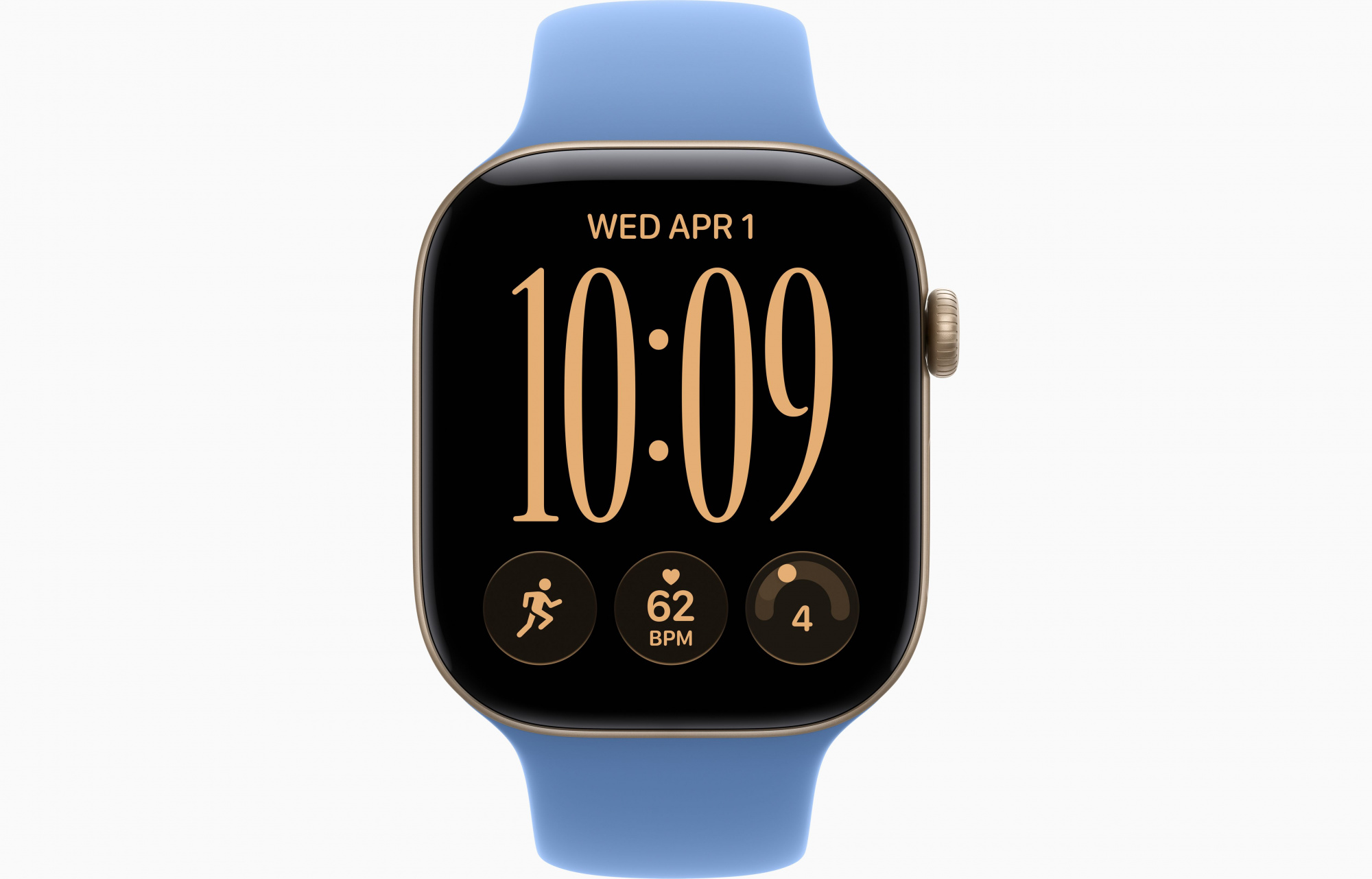 Light Gold Sport Band Wildflower Blue 2