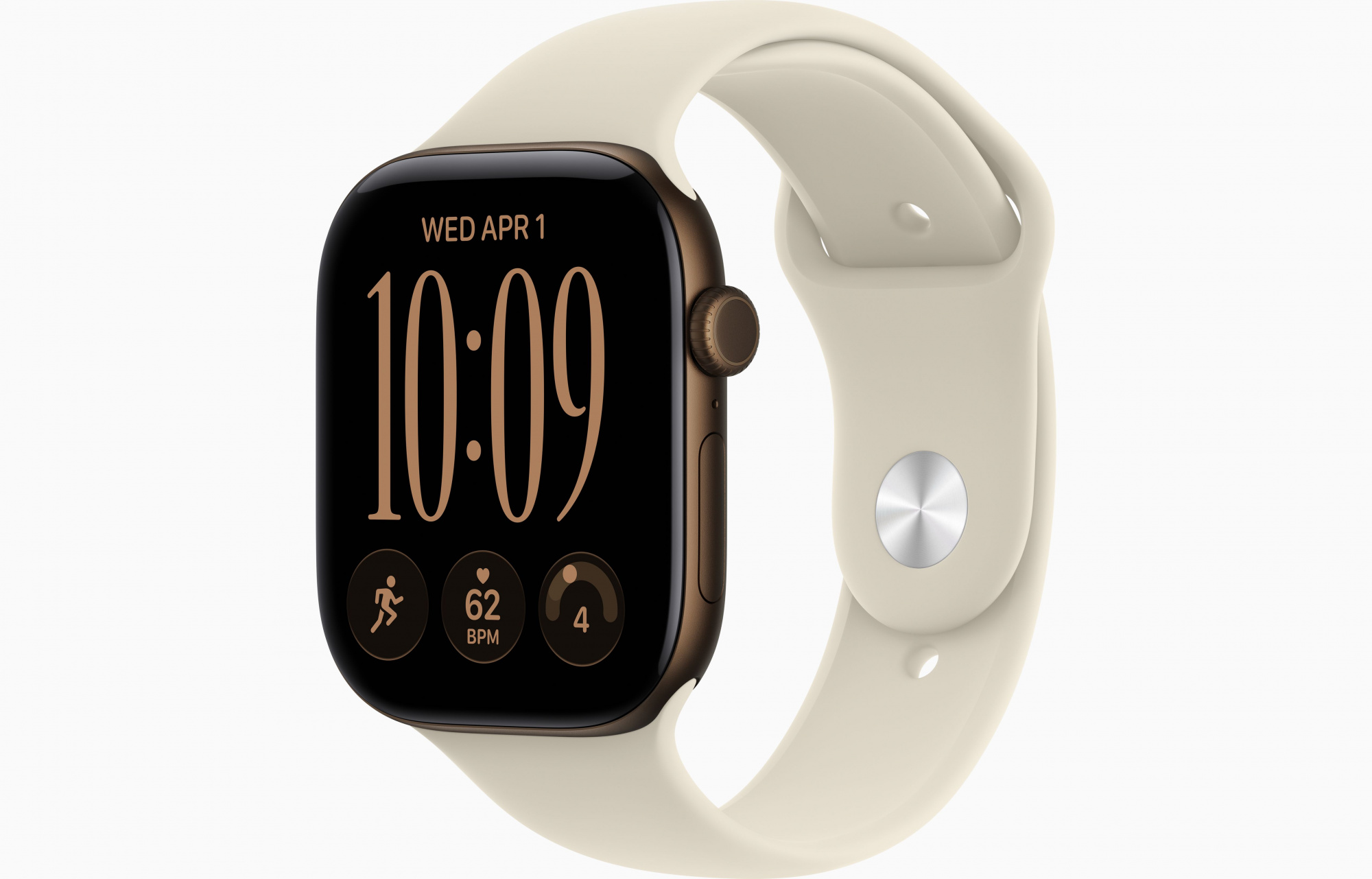 Apple Watch Series 12 (42mm, Dark Bronze, Sport Band, Sand, M/L)