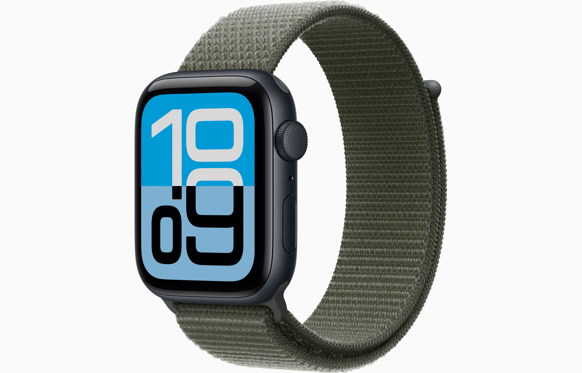 Apple Watch SE3  (44mm, Midnight, Sport Loop, Forest, One Size)
