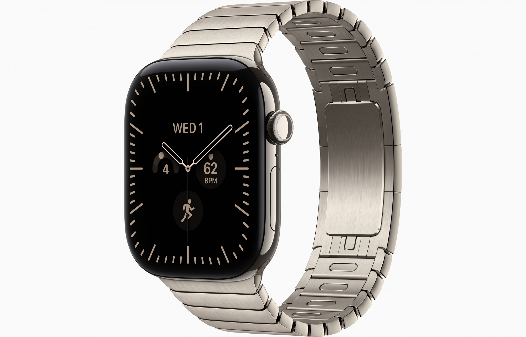 Apple Watch Series 12 (46mm, Natural, Link Bracelet, Natural, One Size)
