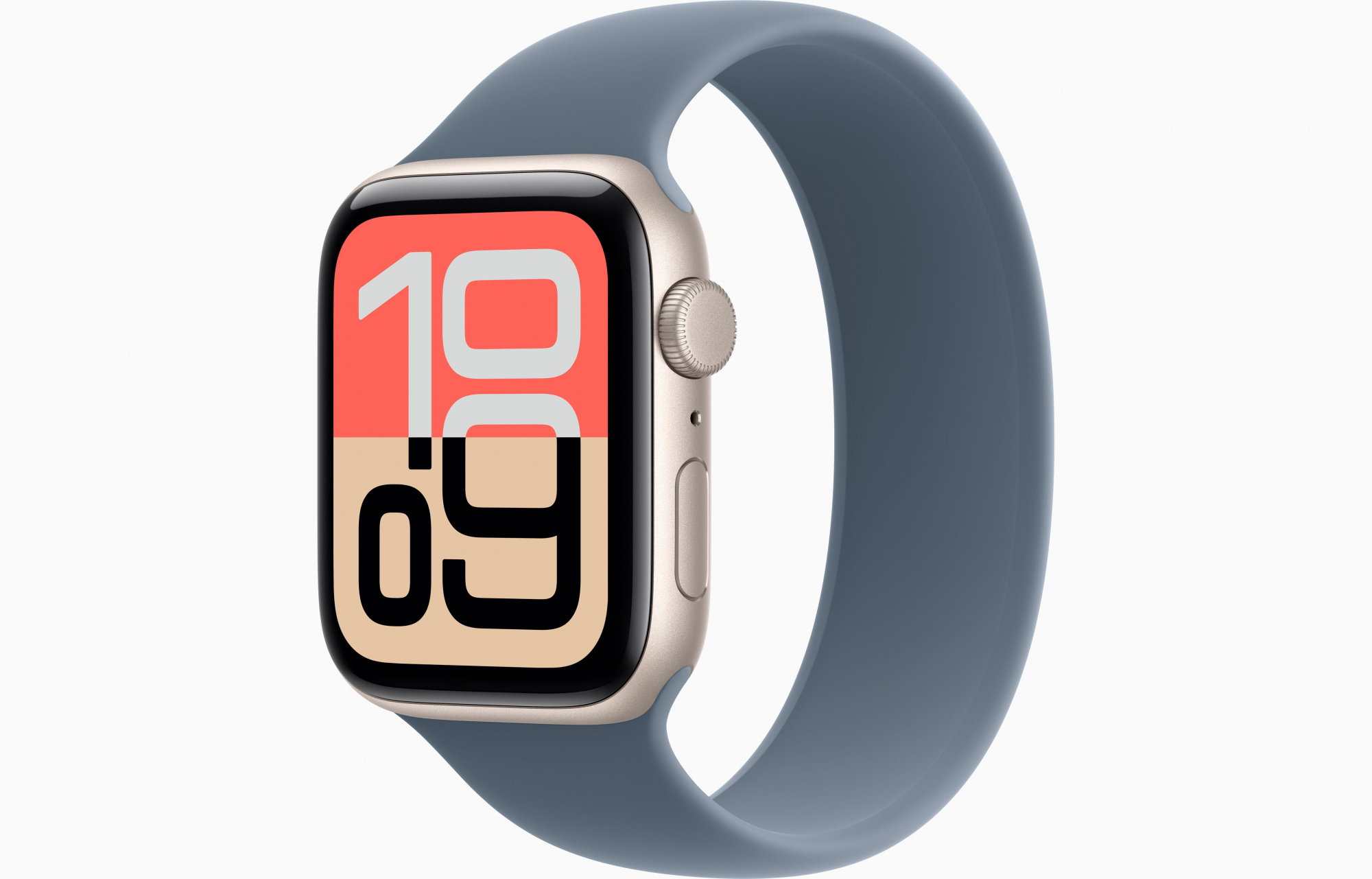 Apple Watch SE3  (44mm, Starlight, Solo Loop, Anchor Blue, One Size)