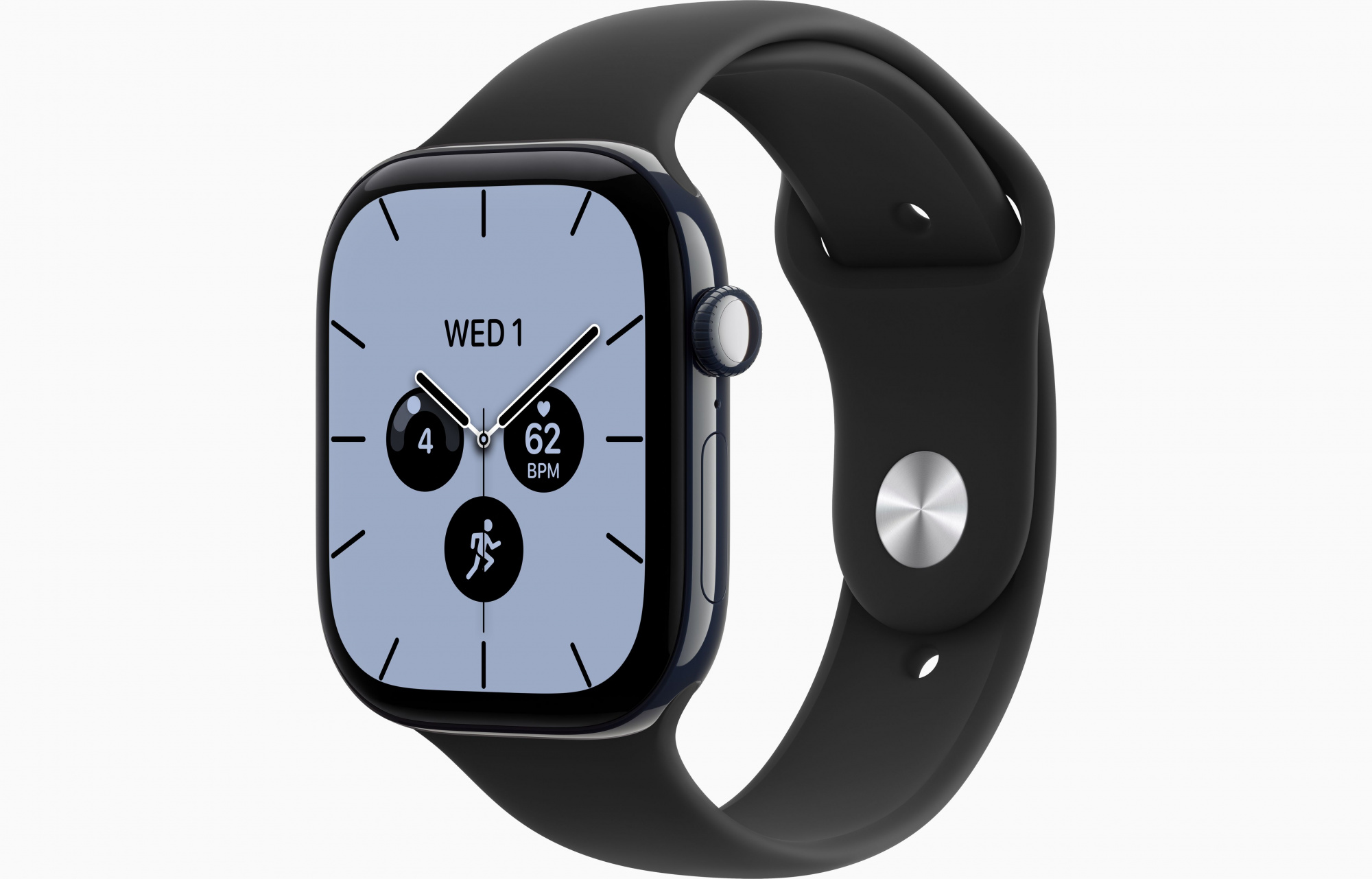 Apple Watch Series 12 (46mm, Night Blue, Sport Band, Black, S/M)