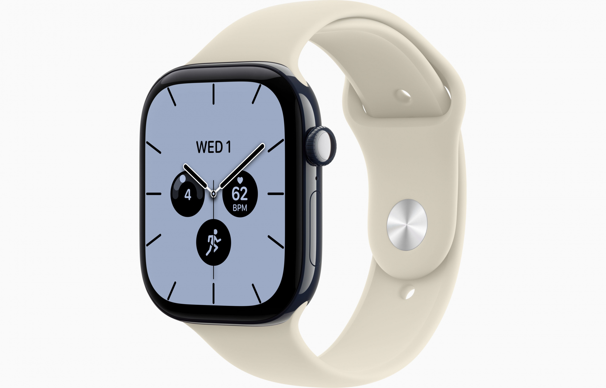 Apple Watch Series 12 (46mm, Night Blue, Sport Band, Sand, S/M)