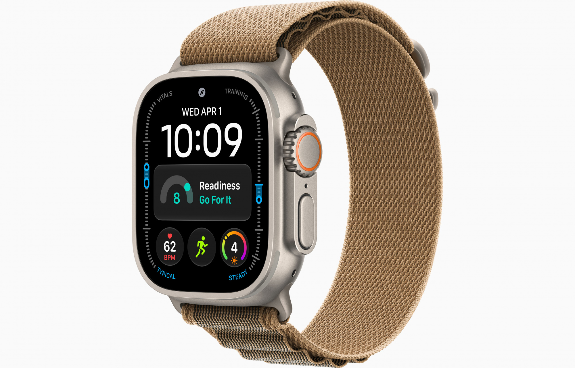 Apple Watch Ultra 4 (49mm, Natural Titanium, Alpine Loop, Desert, L)