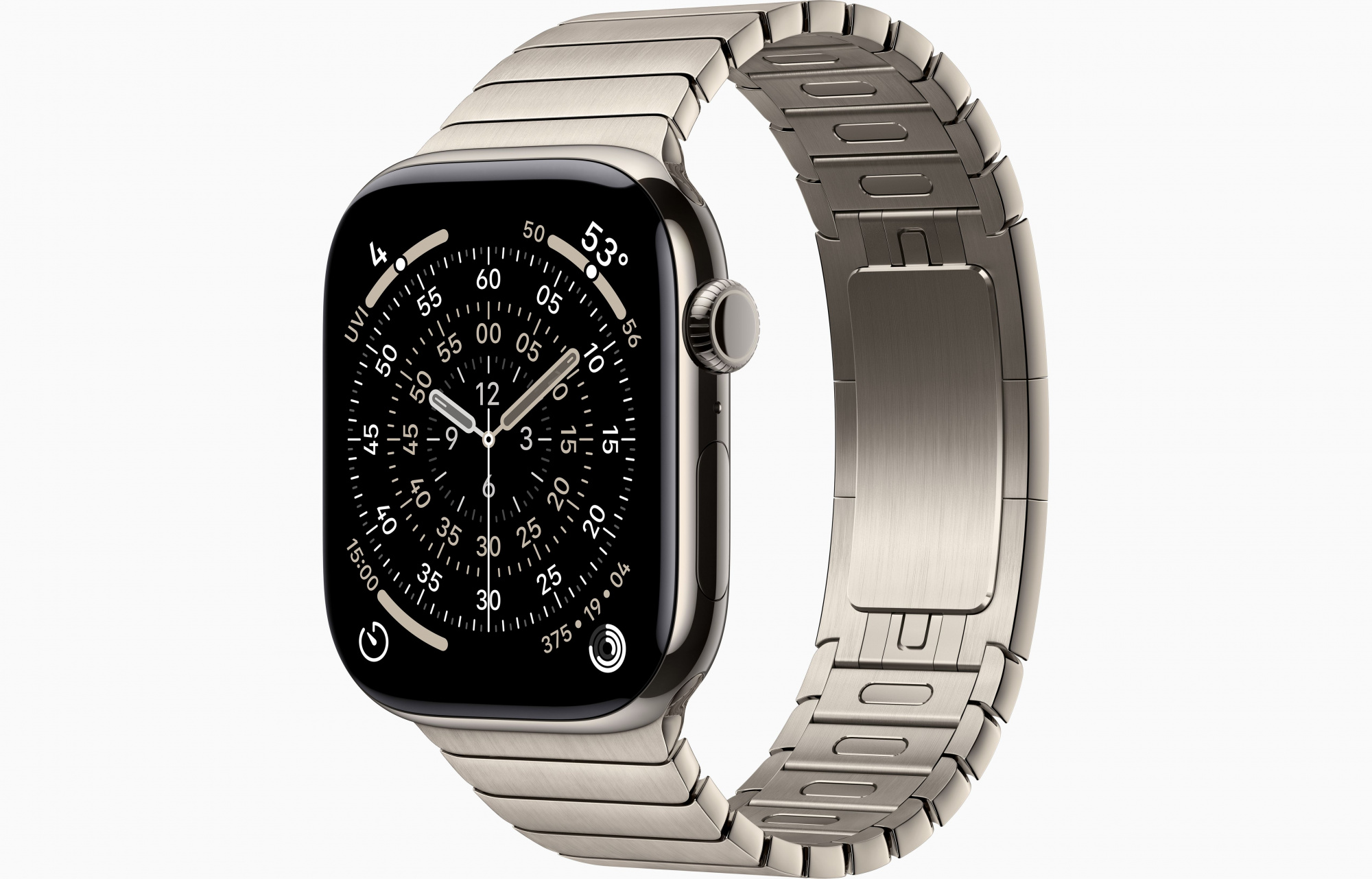 Apple Watch Series 11 (46mm, Natural Titanium, Link Bracelet, Natural, M/L)