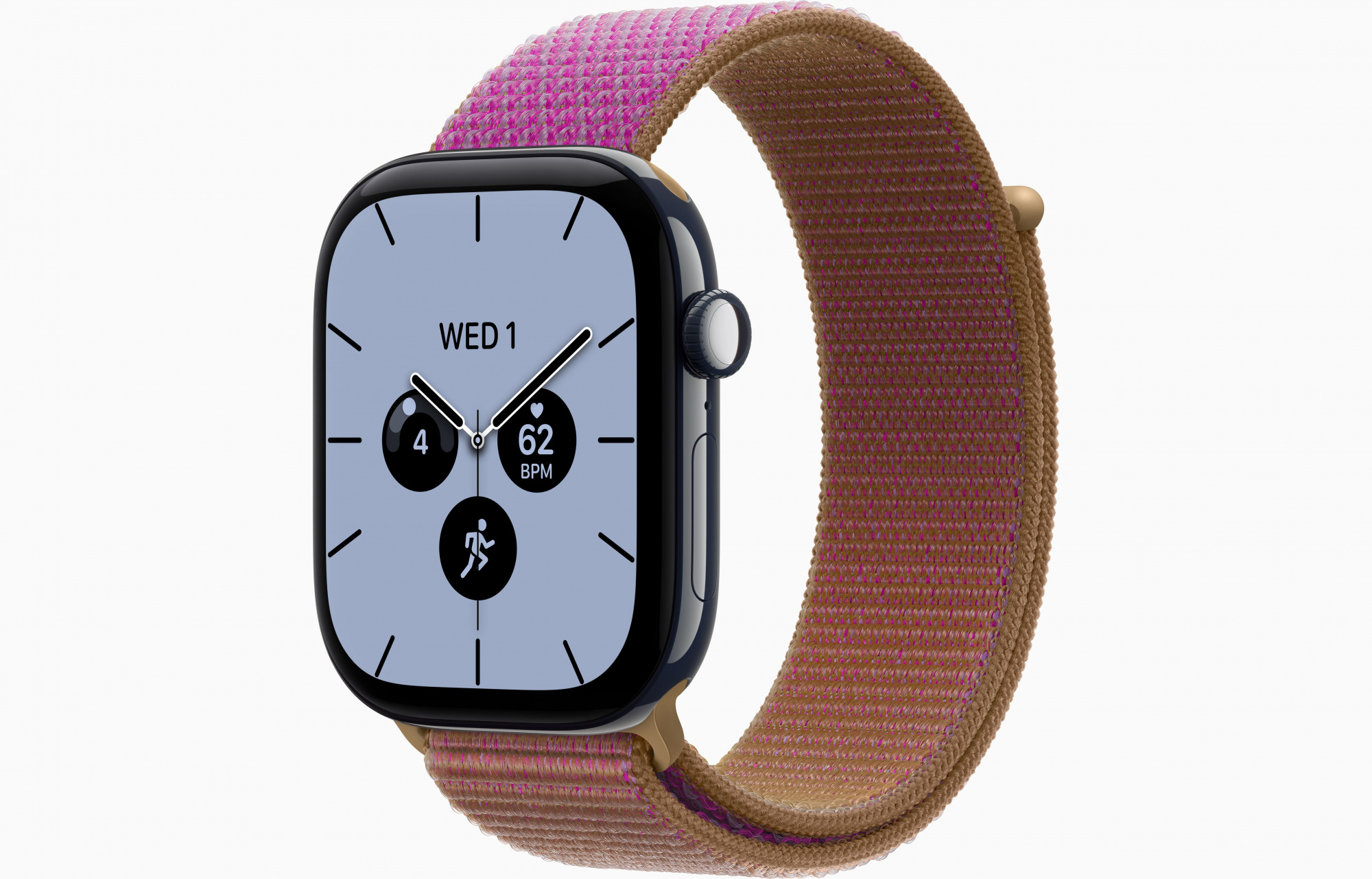 Apple Watch Series 12 (46mm, Night Blue, Sport Loop, Magenta, One Size)