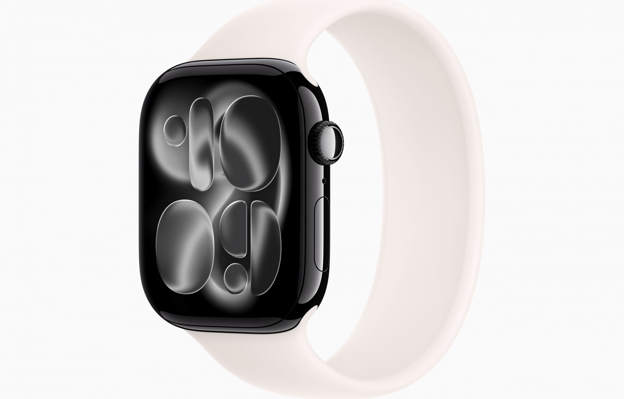 Apple Watch Series 11 (46mm, Jet Black, Solo Loop, Light Blush, One Size)