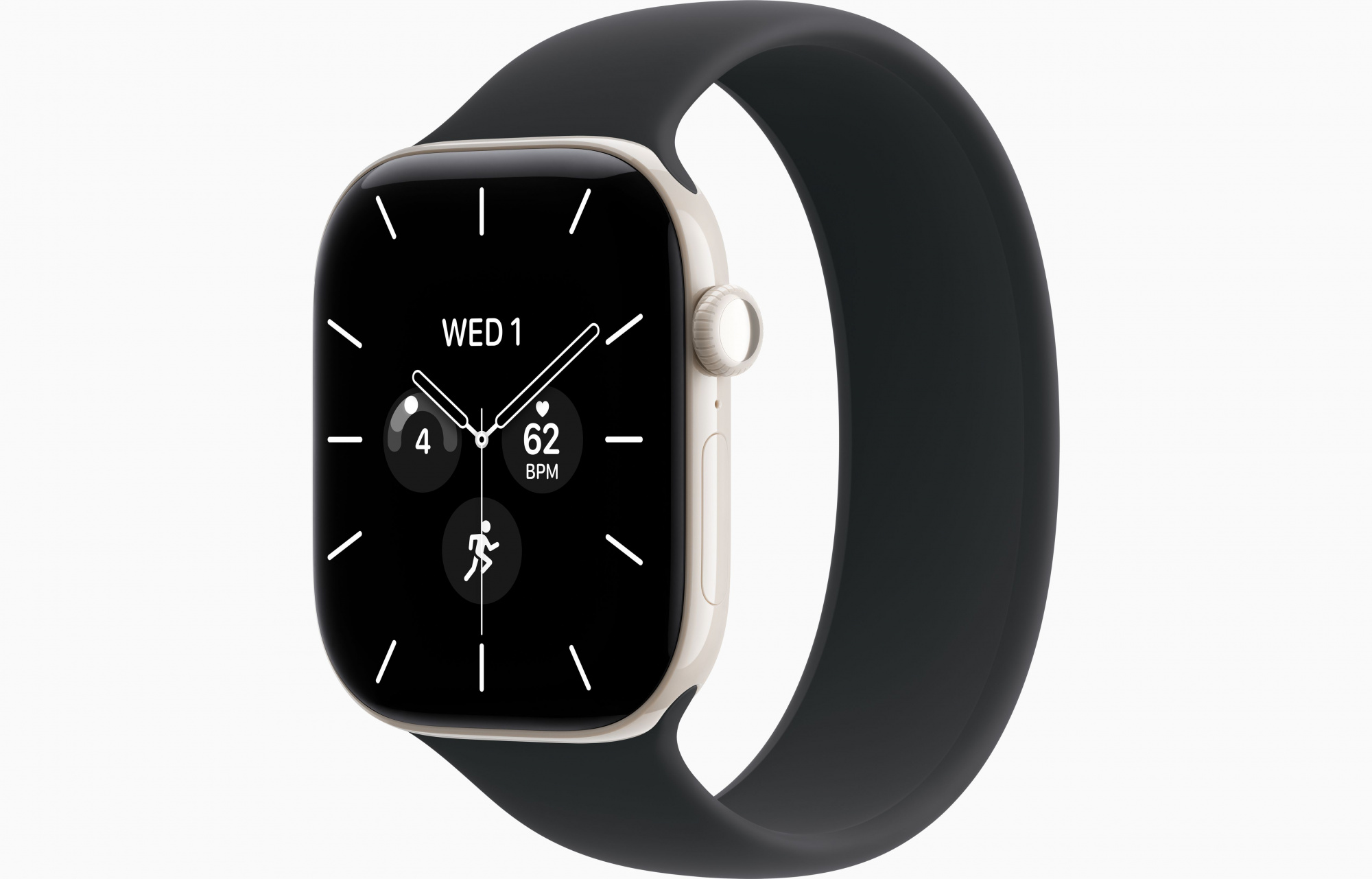 Apple Watch Series 12 (46mm, Pearl White, Solo Loop, Black, One Size)
