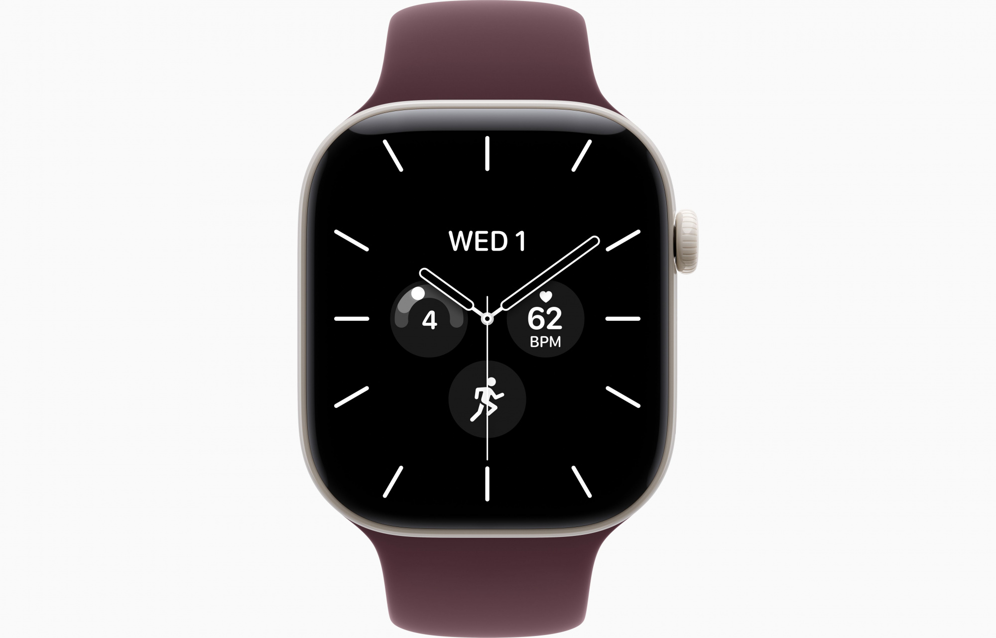 Pearl White Sport Band Burgundy 2