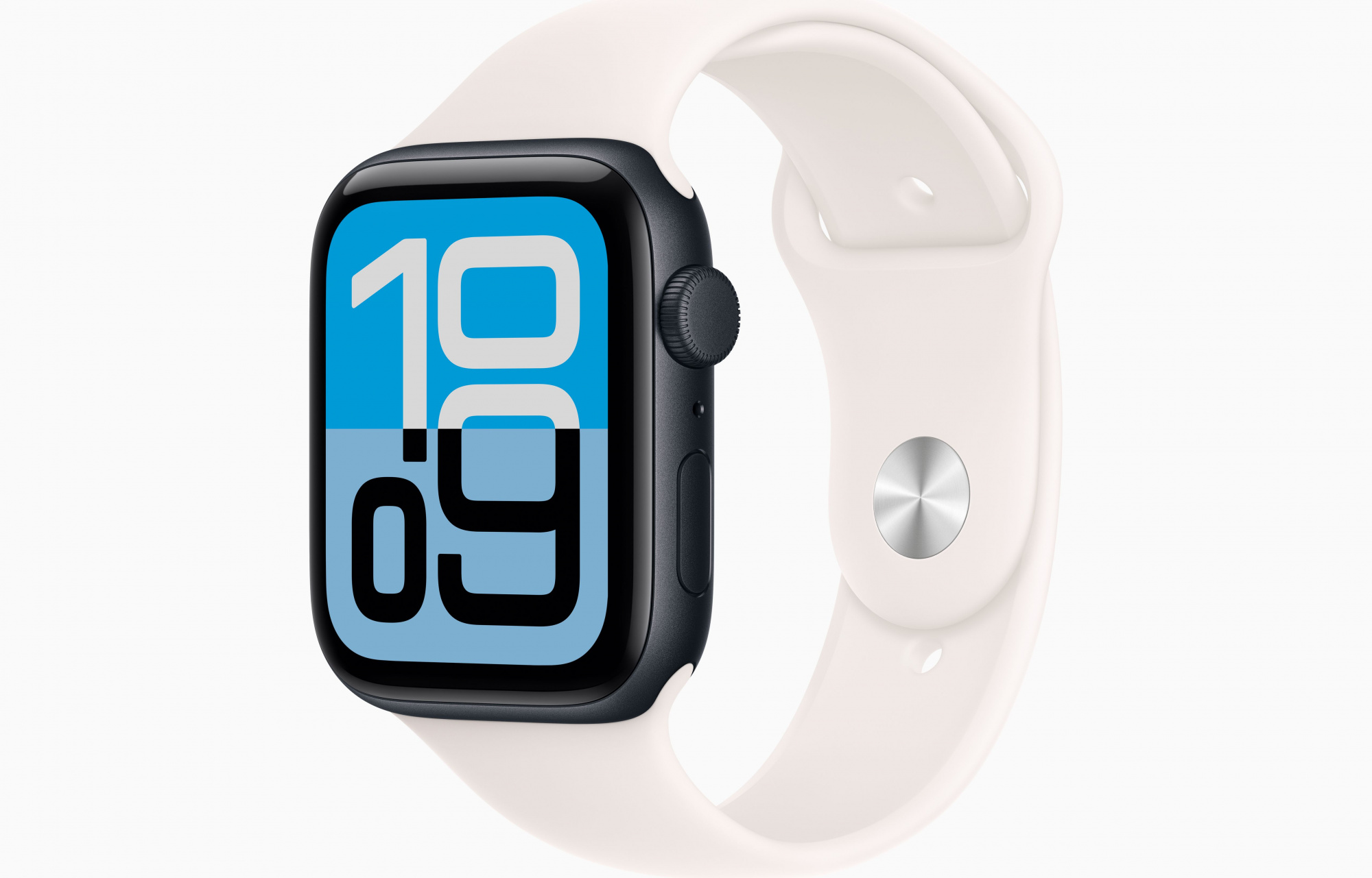 Apple Watch SE3  (44mm, Midnight, Sport Band, Light Blush, M/L)