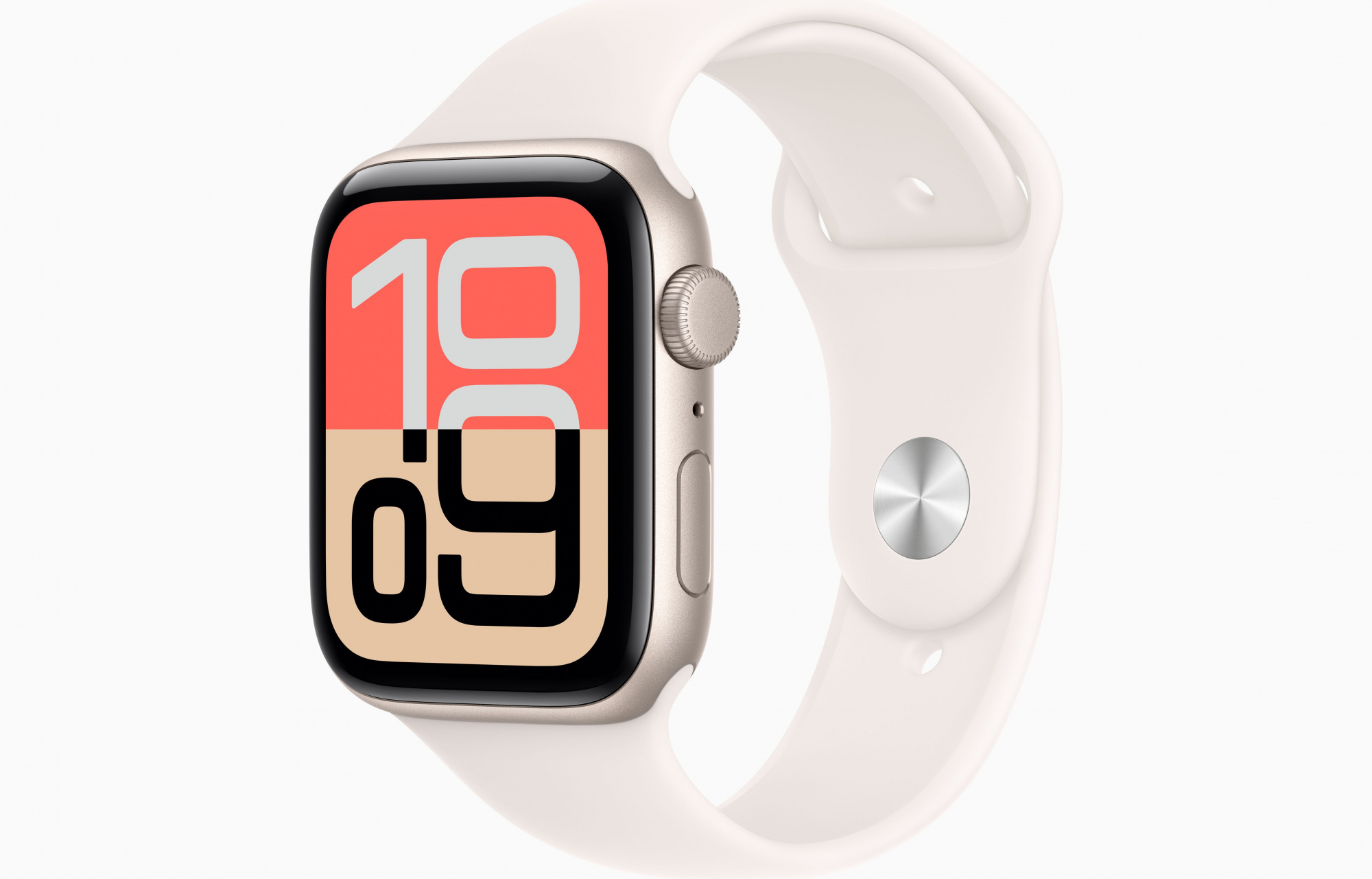 Apple Watch SE3  (44mm, Starlight, Sport Band, Light Blush, S/M)