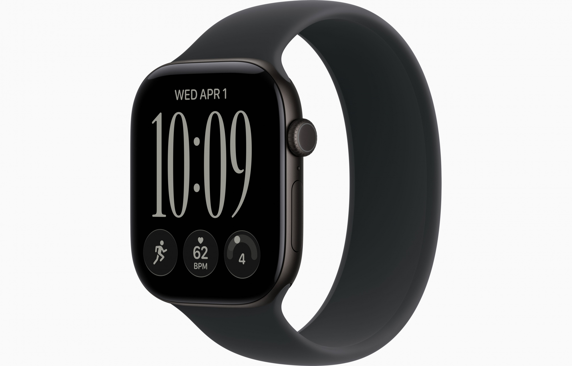Apple Watch Series 12 (46mm, Black, Solo Loop, Black, One Size)