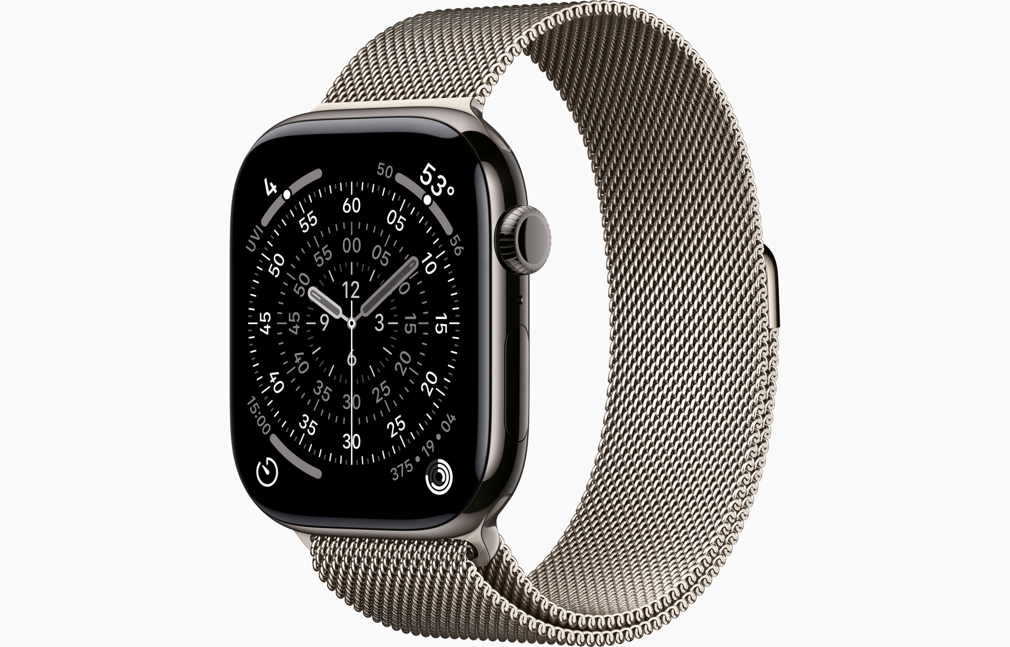 Apple Watch Series 11 (46mm, Slate Titanium, Milanese Loop, Natural, M/L)