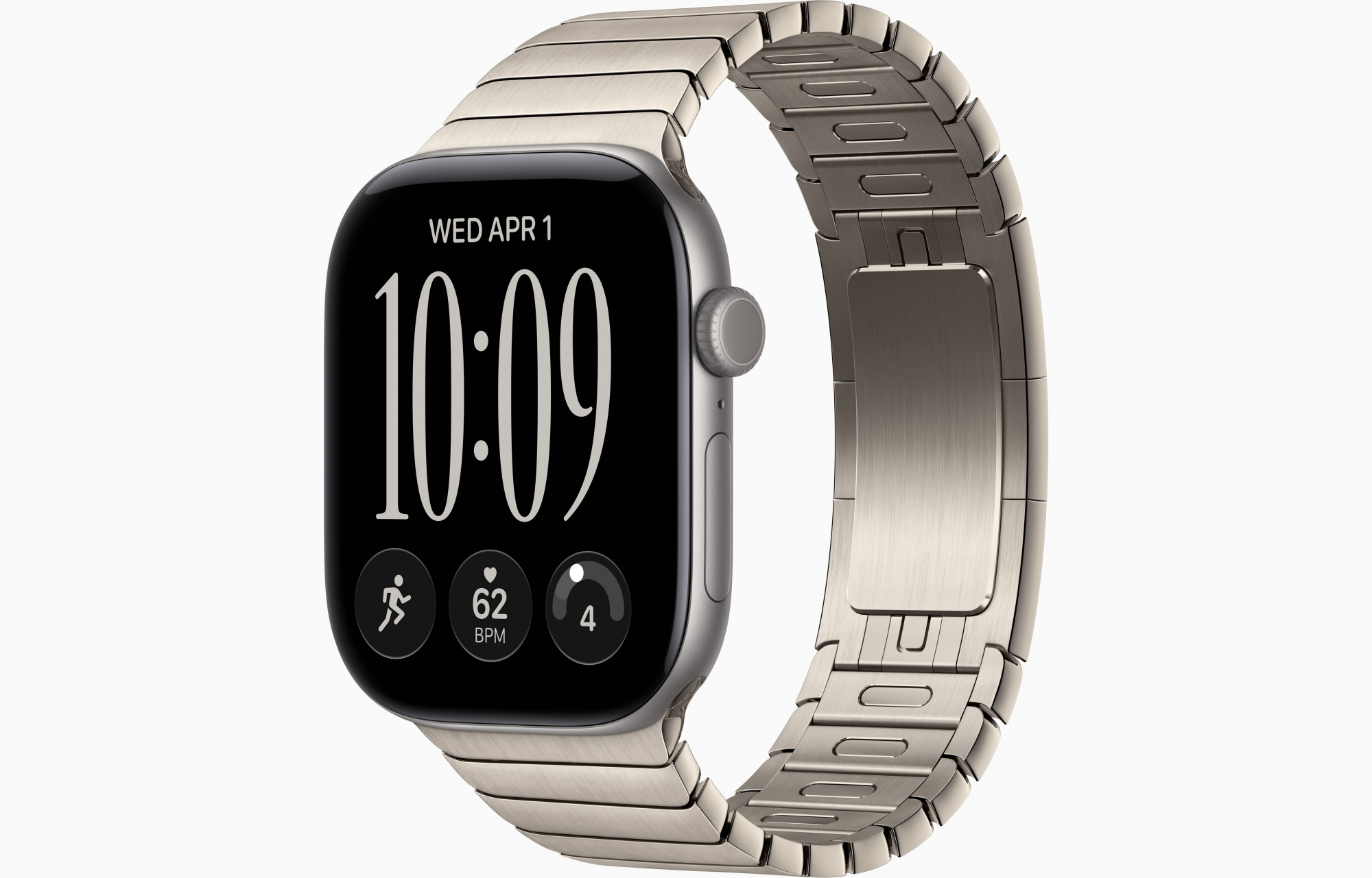 Apple Watch Series 12 (46mm, Space Gray, Link Bracelet, Natural, One Size)