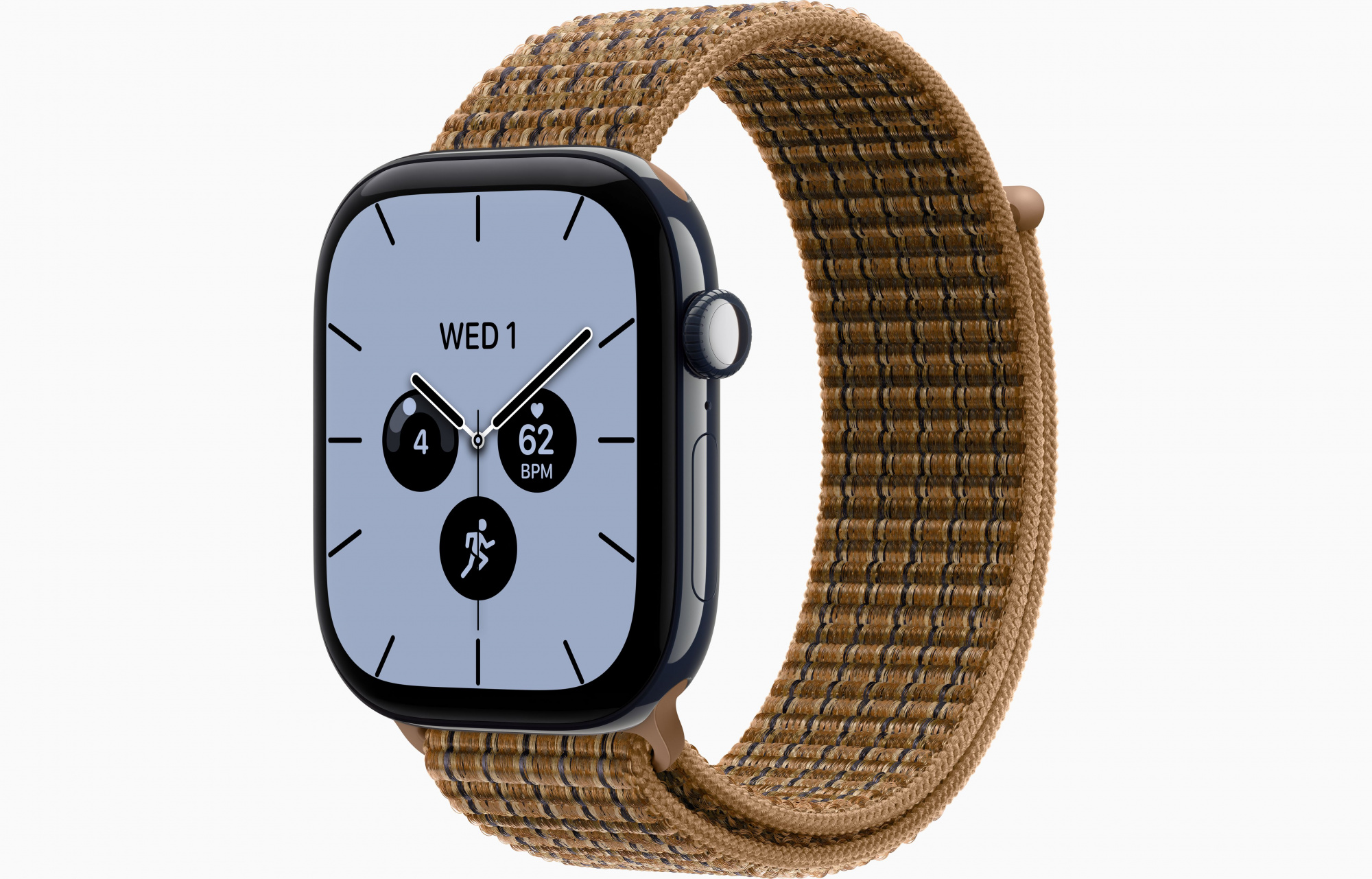 Apple Watch Series 12 (46mm, Night Blue, Sport Loop, Light Umber Plaid, One Size)