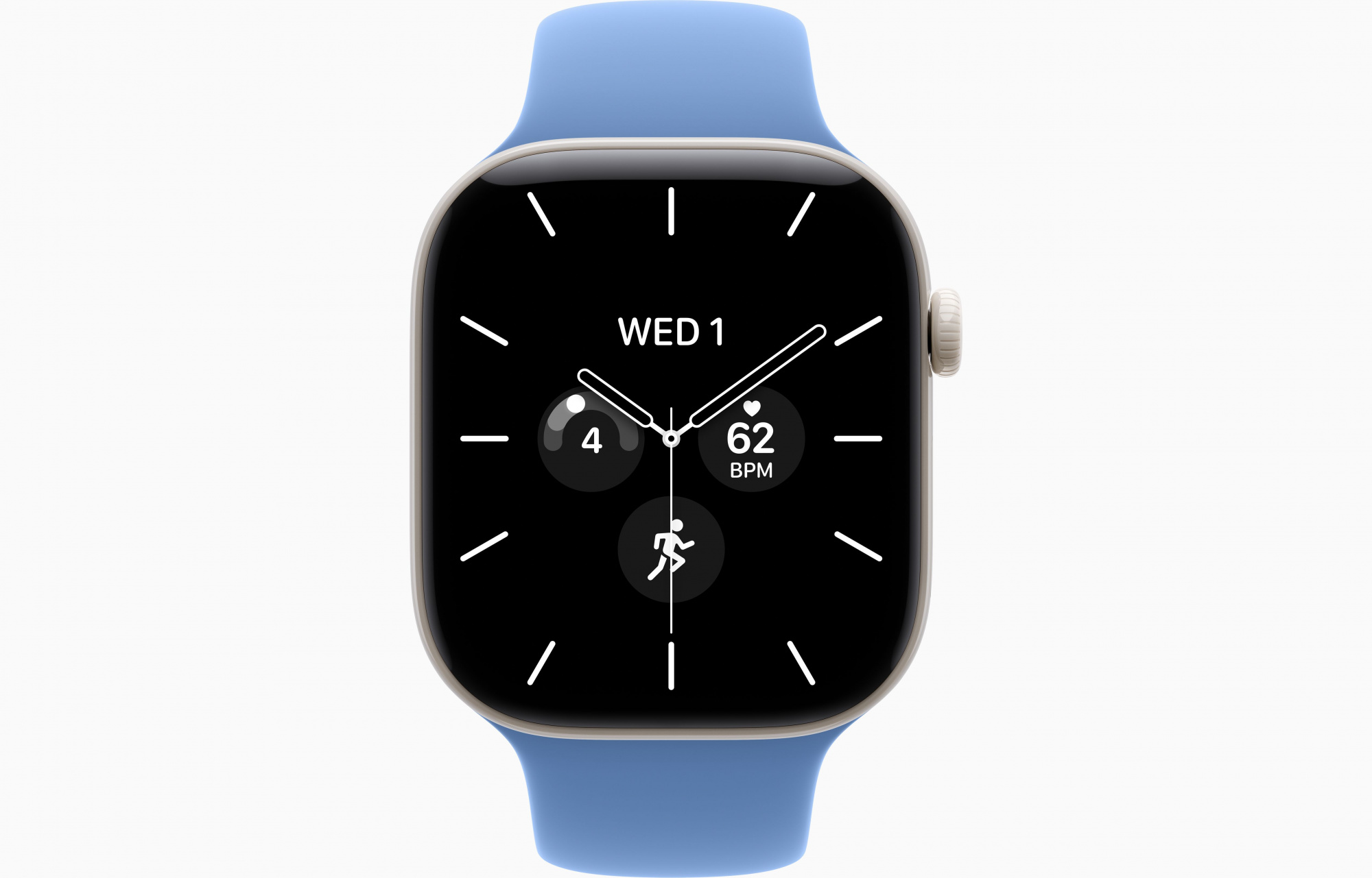 Pearl White Sport Band Wildflower Blue 2