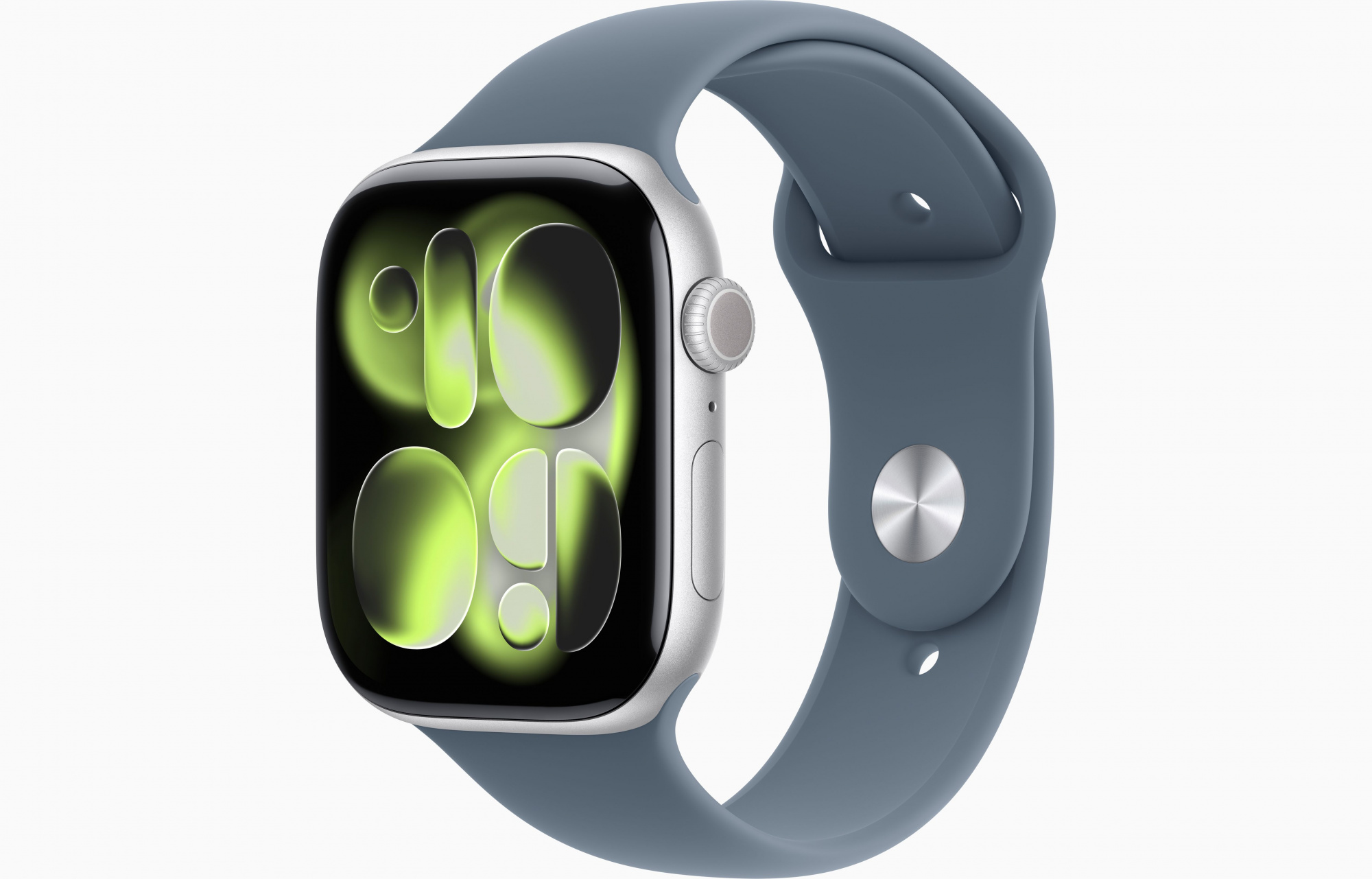 Apple Watch Series 11 (46mm, Silver, Sport Band, Anchor Blue, M/L)