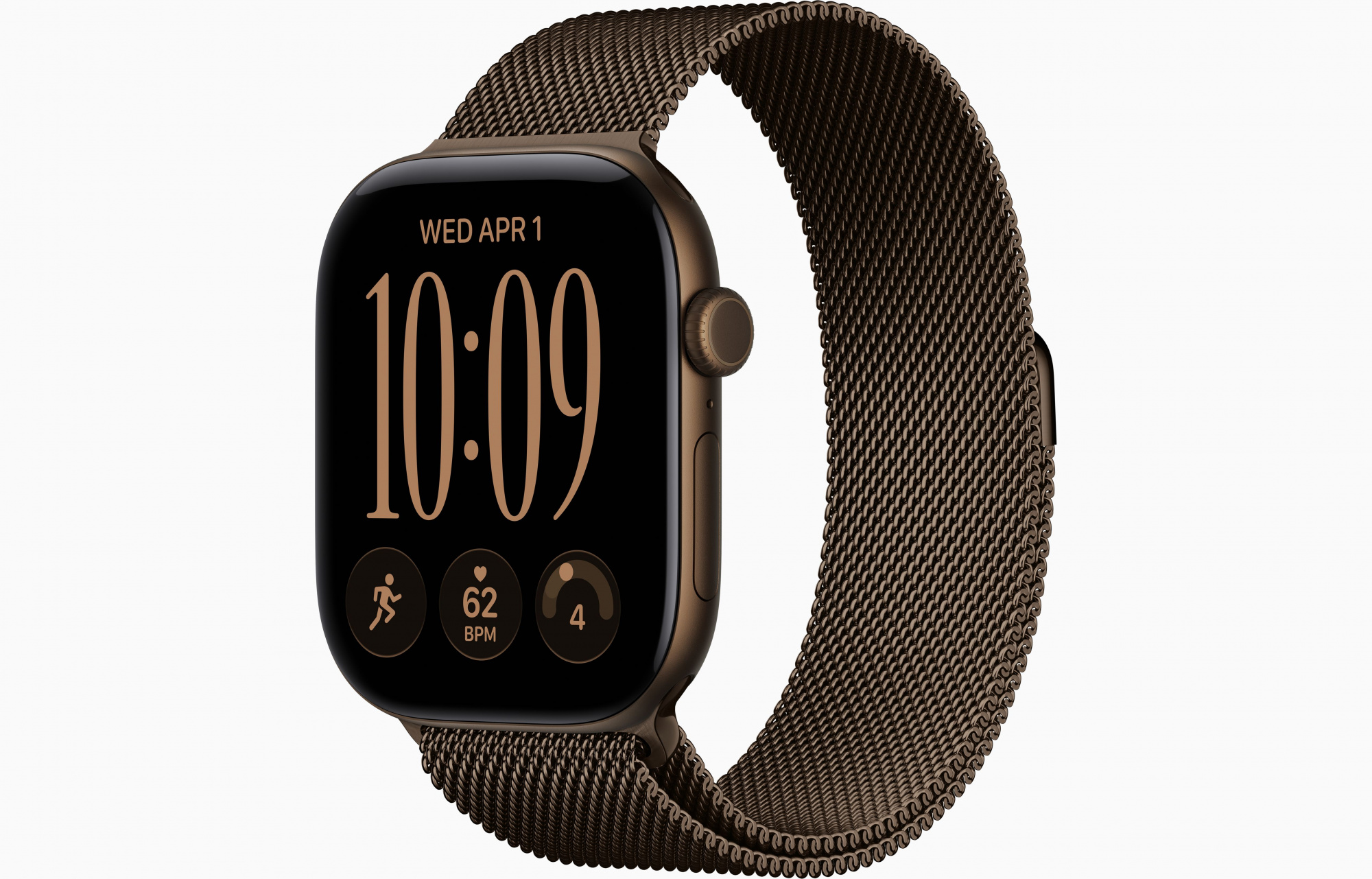 Apple Watch Series 12 (46mm, Dark Bronze, Milanese Loop, Dark Bronze, S/M)