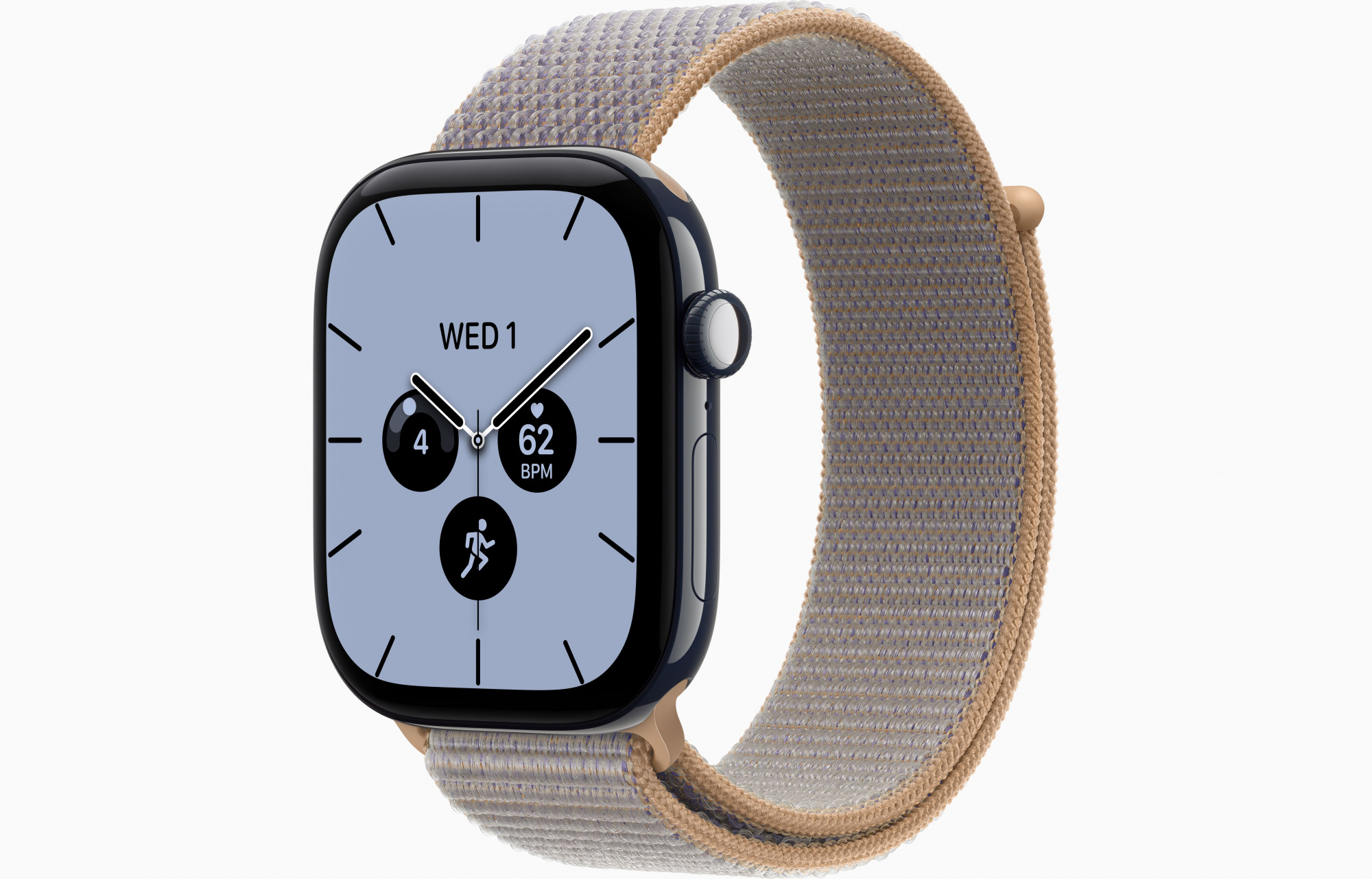 Apple Watch Series 12 (46mm, Night Blue, Sport Loop, Chambray Blue, One Size)